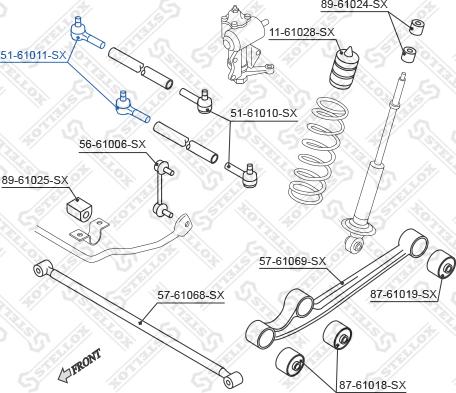 Stellox 51-61011-SX - Наконечник рулевой тяги, шарнир unicars.by