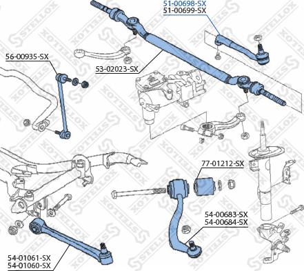 Stellox 51-00698-SX - Наконечник рулевой тяги, шарнир unicars.by