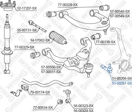 Stellox 51-00267-SX - Наконечник рулевой тяги, шарнир unicars.by