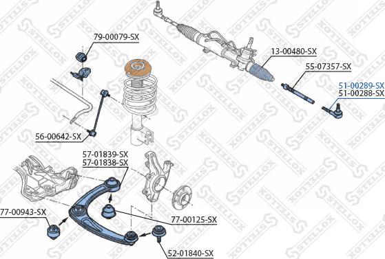 Stellox 51-00289-SX - Наконечник рулевой тяги, шарнир unicars.by