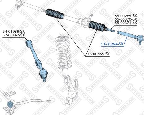 Stellox 51-01294-SX - Наконечник рулевой тяги, шарнир unicars.by