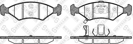 Stellox 513 022B-SX - Тормозные колодки, дисковые, комплект unicars.by