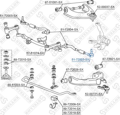 Stellox 51-72003-SX - Наконечник рулевой тяги, шарнир unicars.by