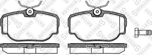 Stellox 588 000-SX - Тормозные колодки, дисковые, комплект unicars.by