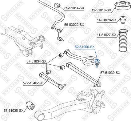 Stellox 52-51006-SX - Шаровая опора, несущий / направляющий шарнир unicars.by