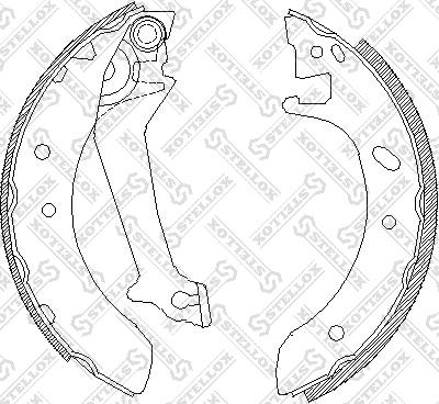 Stellox 523 100-SX - Комплект тормозных колодок, барабанные unicars.by