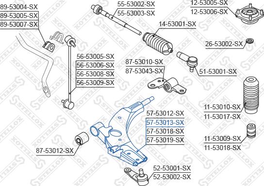 Stellox 57-53013-SX - Рычаг подвески колеса unicars.by