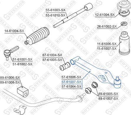 Stellox 57-61007-SX - Рычаг подвески колеса unicars.by