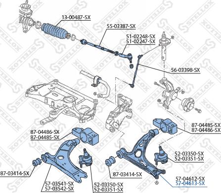 Stellox 57-04613-SX - Рычаг подвески колеса unicars.by