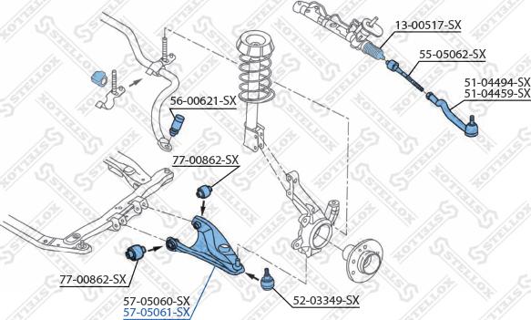 Stellox 57-05061-SX - Рычаг подвески колеса unicars.by