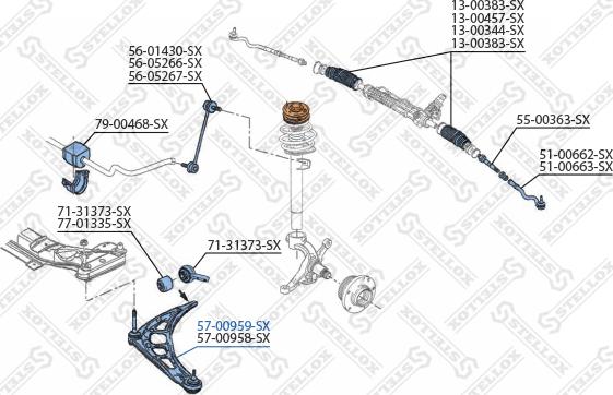 Stellox 57-00959-SX - Рычаг подвески колеса unicars.by