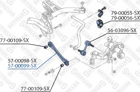 Stellox 57-00099-SX - Рычаг подвески колеса unicars.by