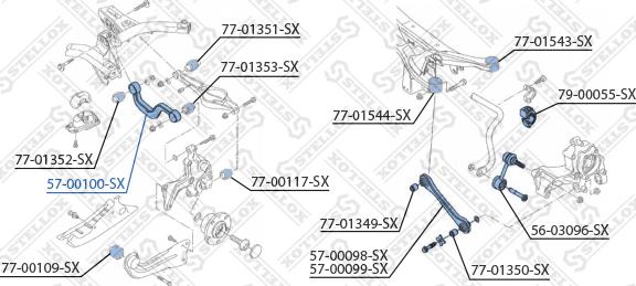 Stellox 57-00100-SX - Рычаг подвески колеса unicars.by