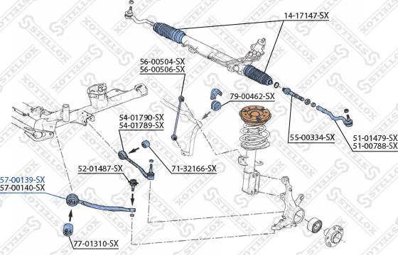 Stellox 57-00139-SX - Рычаг подвески колеса unicars.by