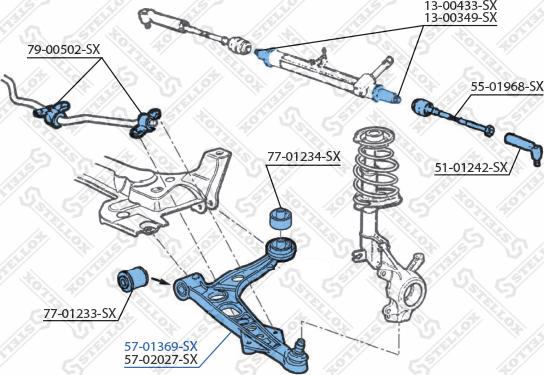 Stellox 57-01369-SX - Рычаг подвески колеса unicars.by