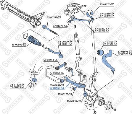 Stellox 57-03953-SX - Рычаг подвески колеса unicars.by