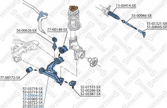 Stellox 57-03904-SX - Рычаг подвески колеса unicars.by