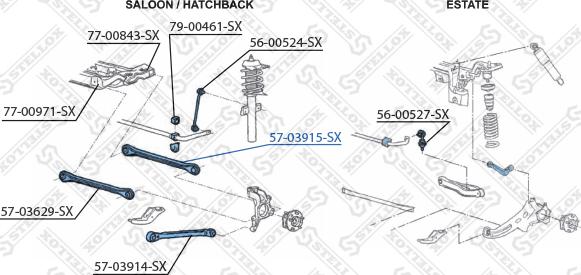 Stellox 57-03915-SX - Рычаг подвески колеса unicars.by