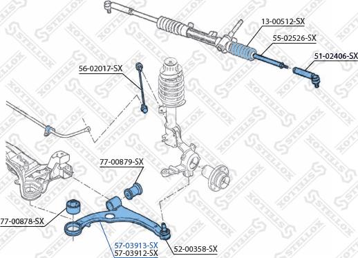 Stellox 57-03913-SX - Рычаг подвески колеса unicars.by