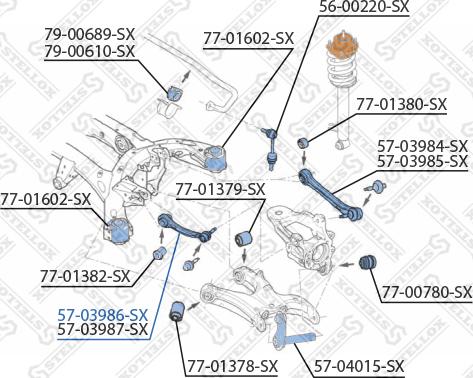 Stellox 57-03986-SX - Рычаг подвески колеса unicars.by