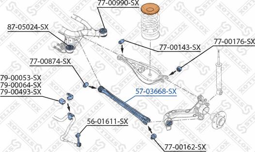 Stellox 57-03668-SX - Рычаг подвески колеса unicars.by