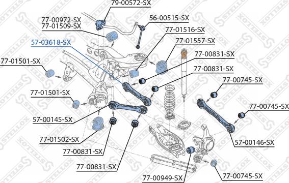 Stellox 57-03618-SX - Рычаг подвески колеса unicars.by