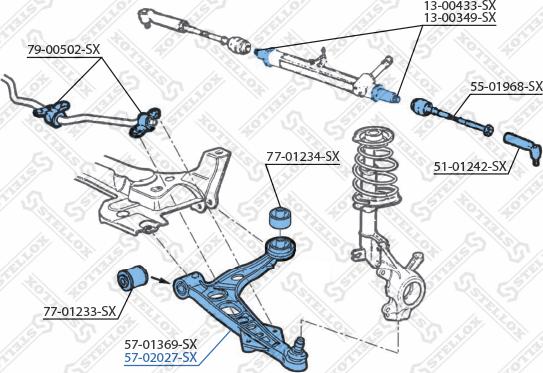 Stellox 57-02027-SX - Рычаг подвески колеса unicars.by