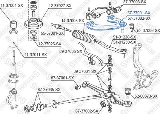 Stellox 57-37001-SX - Рычаг подвески колеса unicars.by