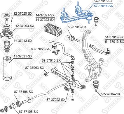 Stellox 57-37014-SX - Рычаг подвески колеса unicars.by