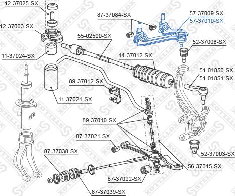 Stellox 57-37010-SX - Рычаг подвески колеса unicars.by