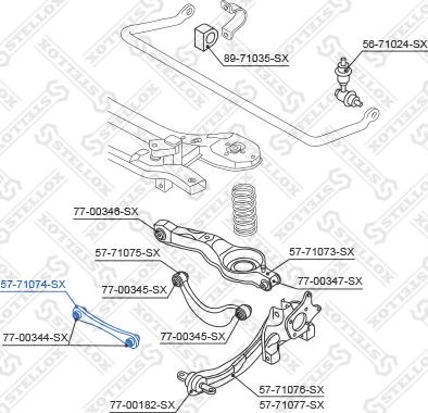 Stellox 57-71074-SX - Тяга / стойка, подвеска колеса unicars.by