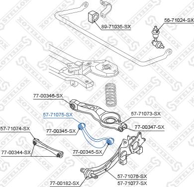 Stellox 57-71075-SX - Тяга / стойка, подвеска колеса unicars.by