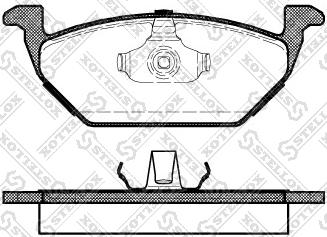 Stellox 644 000L-SX - Тормозные колодки, дисковые, комплект unicars.by