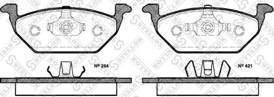 Stellox 644 020B-SX - Тормозные колодки, дисковые, комплект unicars.by