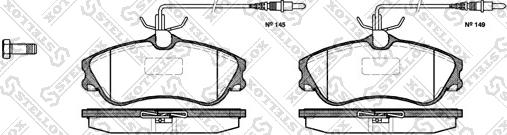 Stellox 645 004B-SX - Тормозные колодки, дисковые, комплект unicars.by