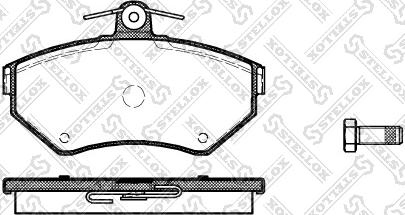 Stellox 642 000B-SX - Тормозные колодки, дисковые, комплект unicars.by