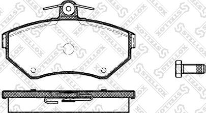 Stellox 642 010B-SX - Тормозные колодки, дисковые, комплект unicars.by