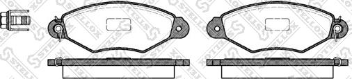 Stellox 654 000B-SX - Тормозные колодки, дисковые, комплект unicars.by