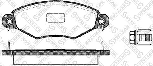 Stellox 654 010B-SX - Тормозные колодки, дисковые, комплект unicars.by