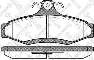 Stellox 657 010B-SX - Тормозные колодки, дисковые, комплект unicars.by