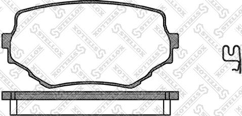 Stellox 605 002L-SX - Тормозные колодки, дисковые, комплект unicars.by