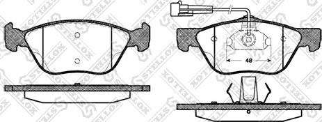 Stellox 600 002B-SX - Тормозные колодки, дисковые, комплект unicars.by