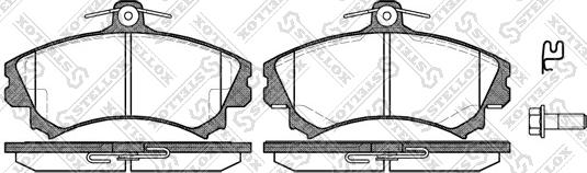 Stellox 601 002B-SX - Тормозные колодки, дисковые, комплект unicars.by