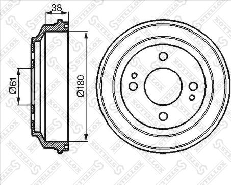 Stellox 6025-9908-SX - Тормозной барабан unicars.by