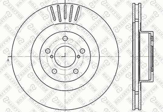 Stellox 6020-4412V-SX - Тормозной диск unicars.by