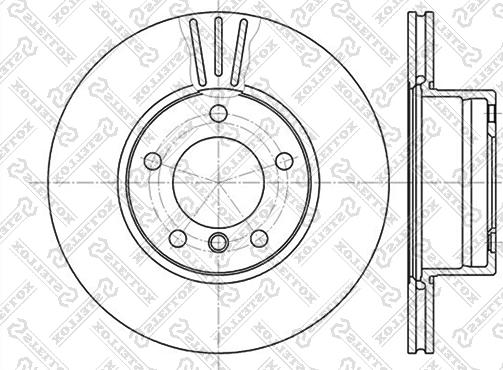 Stellox 6020-1536V-SX - Тормозной диск unicars.by