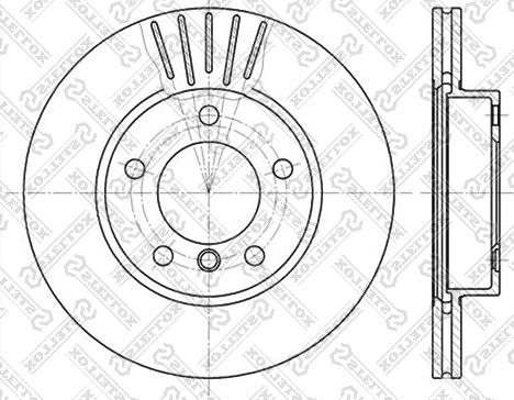 Stellox 6020-1521V-SX - Тормозной диск unicars.by