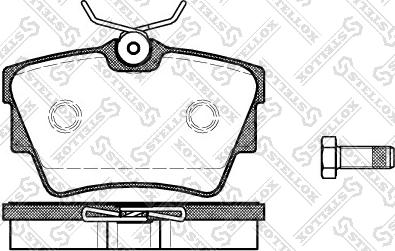 Stellox 602 010B-SX - Тормозные колодки, дисковые, комплект unicars.by