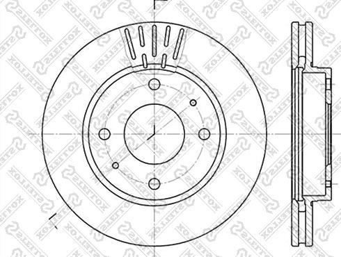 Stellox 6020-3411V-SX - Тормозной диск unicars.by