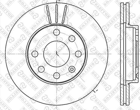 Stellox 6020-3608V-SX - Тормозной диск unicars.by